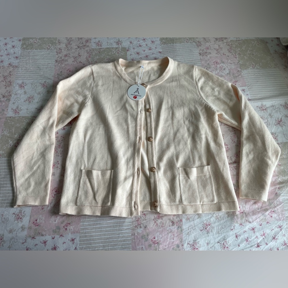 Cream Women's Cardigan Sweater